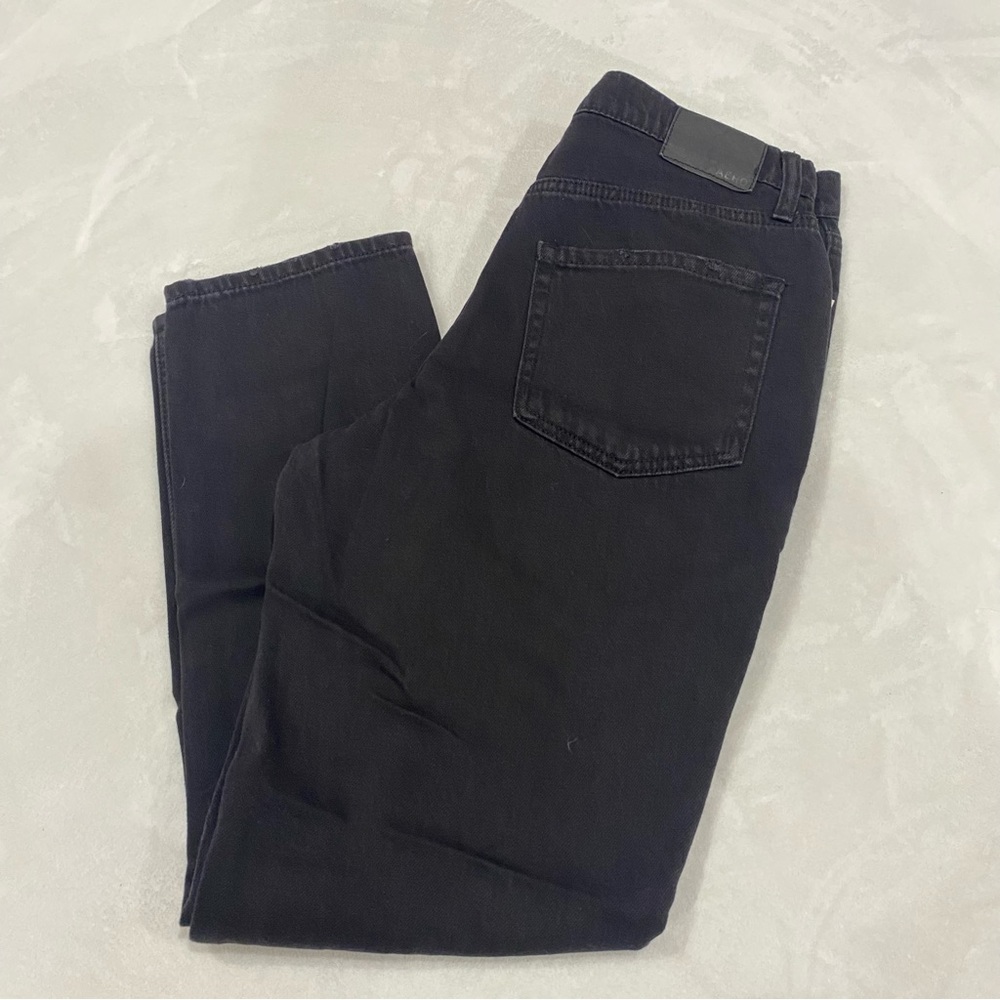 AERO NWT Women’s High-Rise Distressed Mom Jeans - black, size 8 - Picture 6 of 13